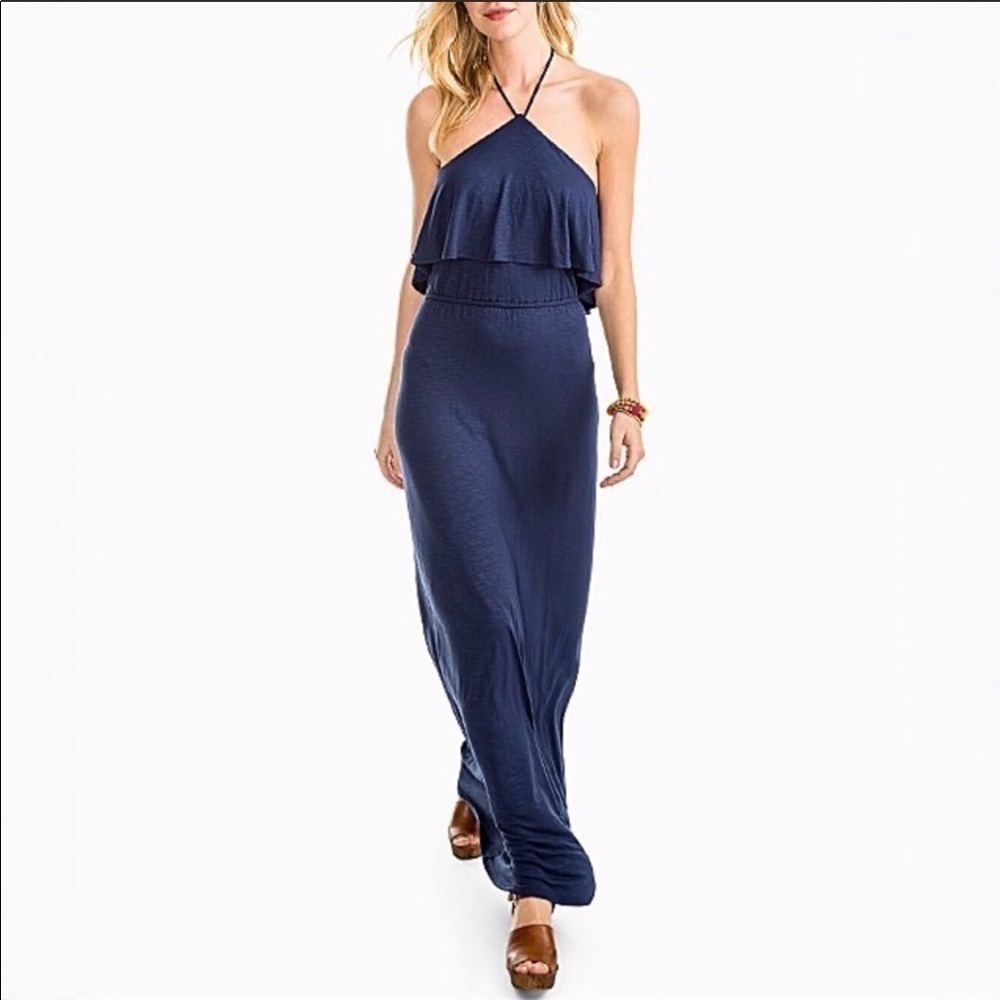 Southern Tide Vivian Navy Blue Maxi Dress